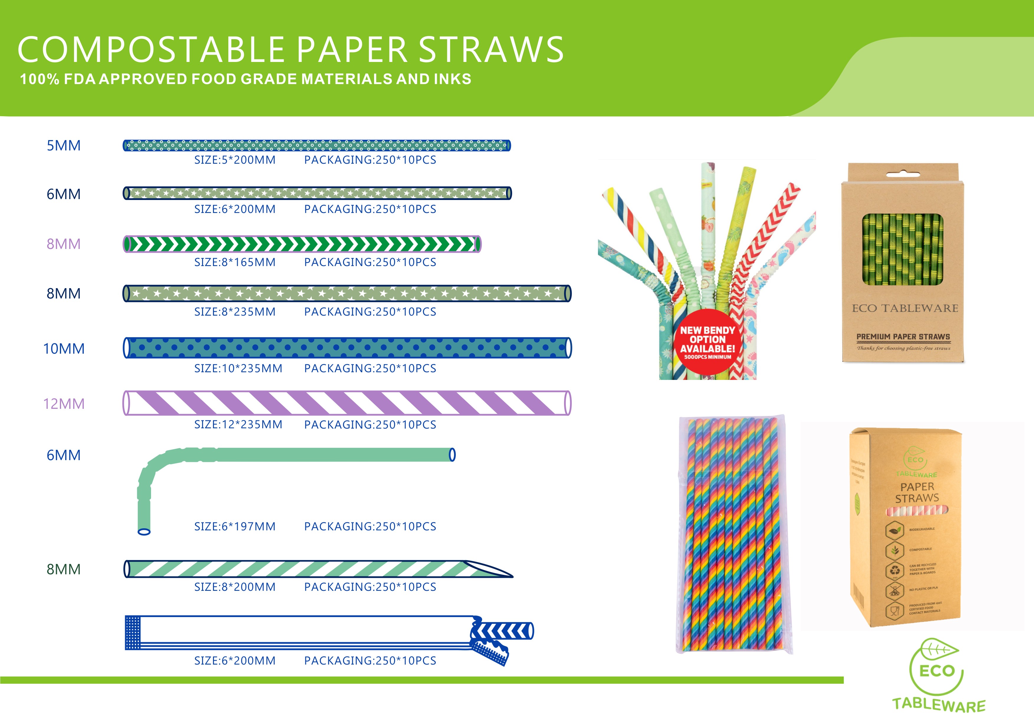 Paper Straw Flexible